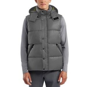 Hunter Chiswell Mens Puffer Vest Grey Hooded XXL Y8223HUM NEW